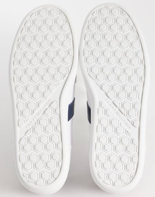 Tommy Hilfiger Tribeca real premium leather trainers in white, 5 of 5