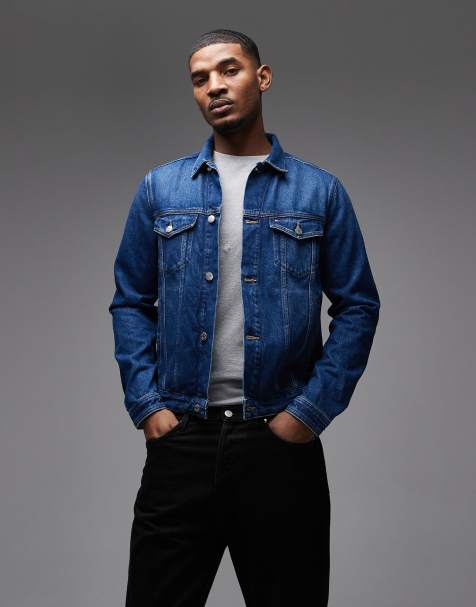 Tommy Hilfiger trucker denim jacket in mid wash blue - view 1