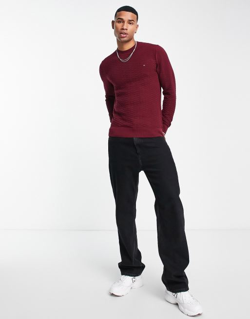 Burgundy tommy cheap hilfiger sweater