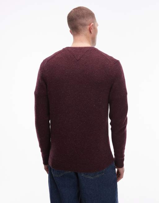 Tommy Hilfiger - Trui van lamswol-mix in diep bordeauxrood, 3 van 5