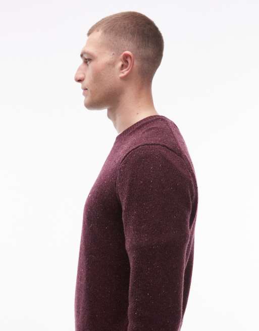 Tommy Hilfiger - Trui van lamswol-mix in diep bordeauxrood, 4 van 5