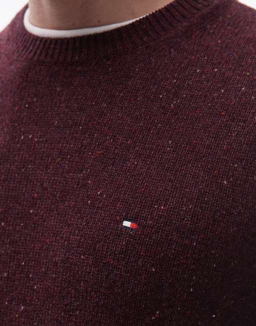 Tommy Hilfiger - Trui van lamswol-mix in diep bordeauxrood, 5 van 5