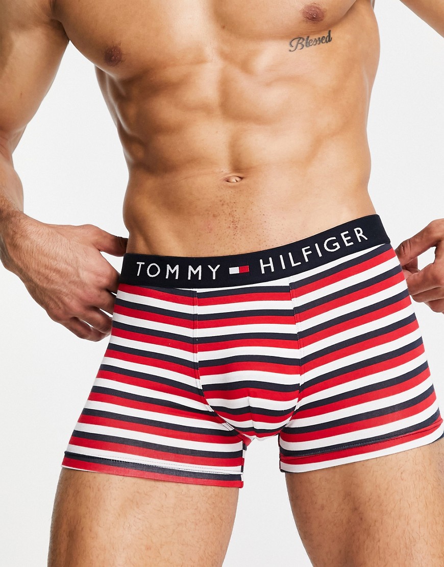 Tommy Hilfiger trunk with logo waistband in red stripe