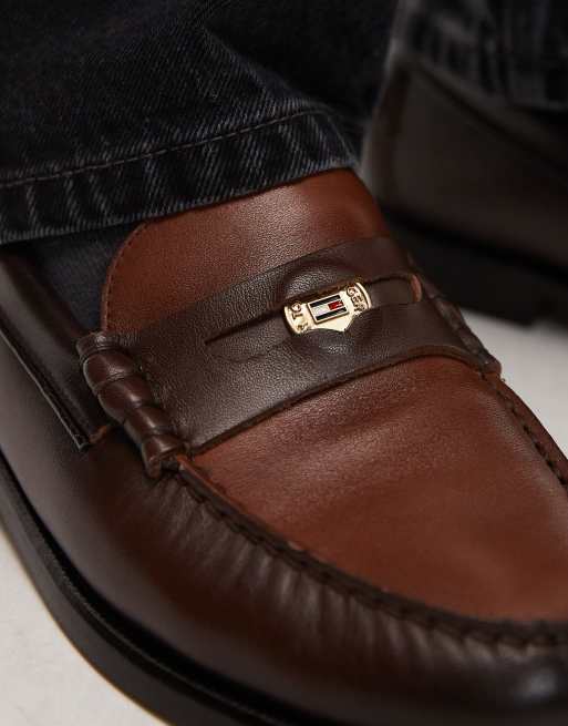Preppy Tommy Hilfiger Mens Tan Brown Penny Driving Loafers Shoes Size 9.5 MED Tommy Hilfiger Men main image 4
