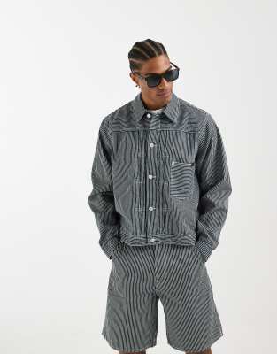 Tommy Hilfiger Type 1 Indigo Stripe Denim Jacket Co-ord In Multi