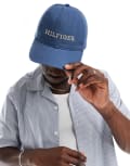 [Tommy Hilfiger] Tommy Hilfiger type logo cap in mid blue One Size Aegean Sea