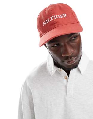 Tommy Hilfiger Tommy Hilfiger type logo cap in terracotta red