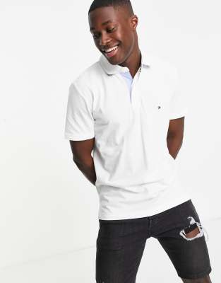 Tommy Hilfiger Undercollar Regular Polo Shirt-white In White