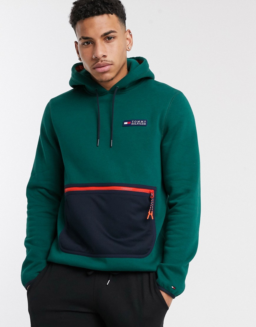 Tommy Hilfiger urban hiker hooded sweater in green