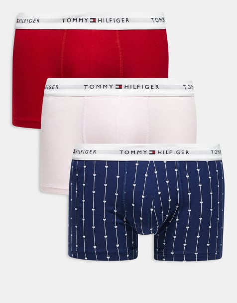Tommy Hilfiger - Valentines Signature Cotton Essentials - Lot de 3 boxers - Rose/rouge/imprimé cœurs - view 1