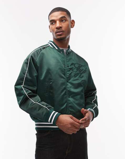Tommy Hilfiger - Varsity jack van nylon in donkergroen - view 1