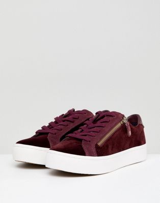 tommy hilfiger zipped velvet trainers