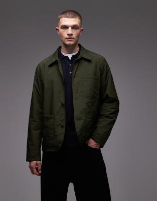Verstaubare Regenjacke in Army-Grün Grün 48