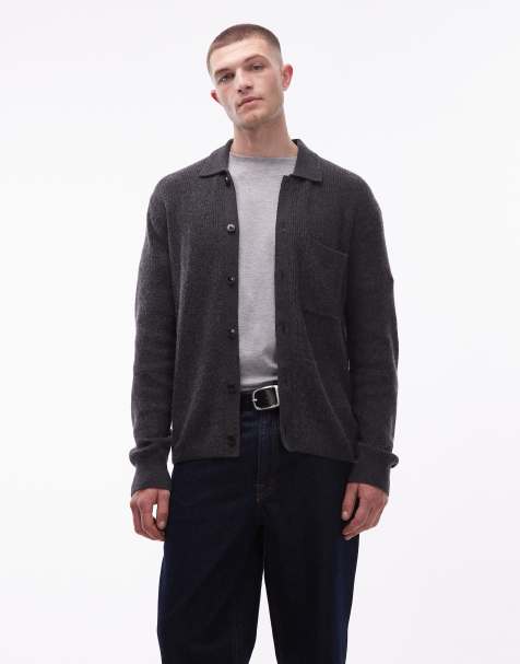 Tommy Hilfiger - Veste boutonnée d'entraîneur à côtes anglaises - Gris - view 1