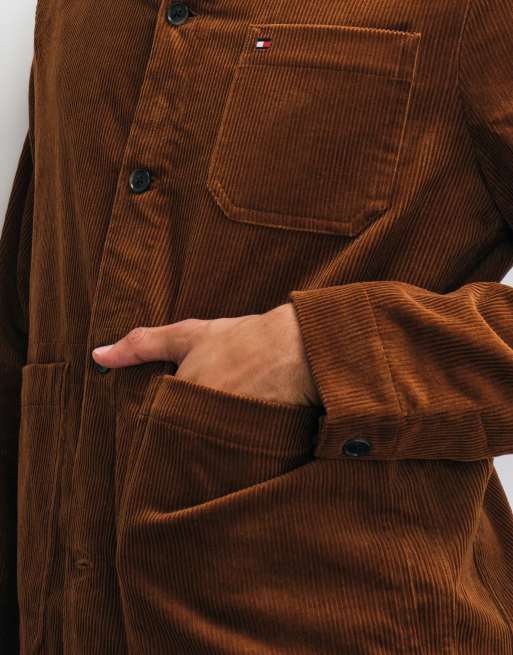 Tommy Hilfiger veste de travail en velours côtelé beige, 4 de 5