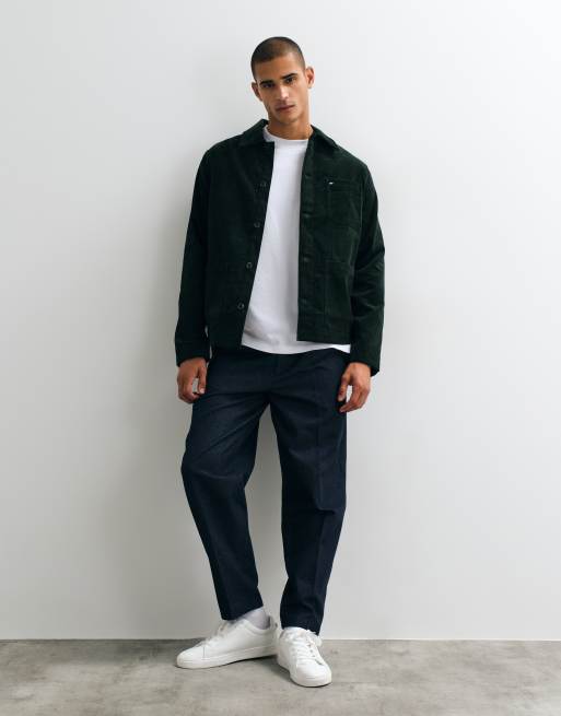 Tommy Hilfiger veste de travail en velours côtelé vert foncé, 3 de 5