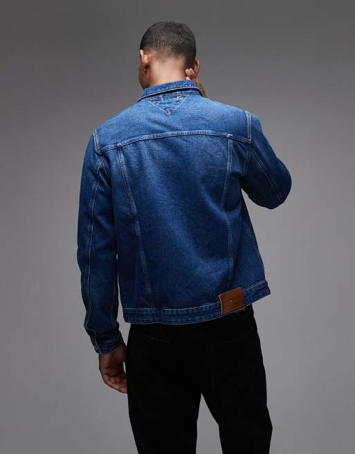 Tommy Hilfiger - Veste en jean style camionneur - Bleu moyen délavé, 3 de 5