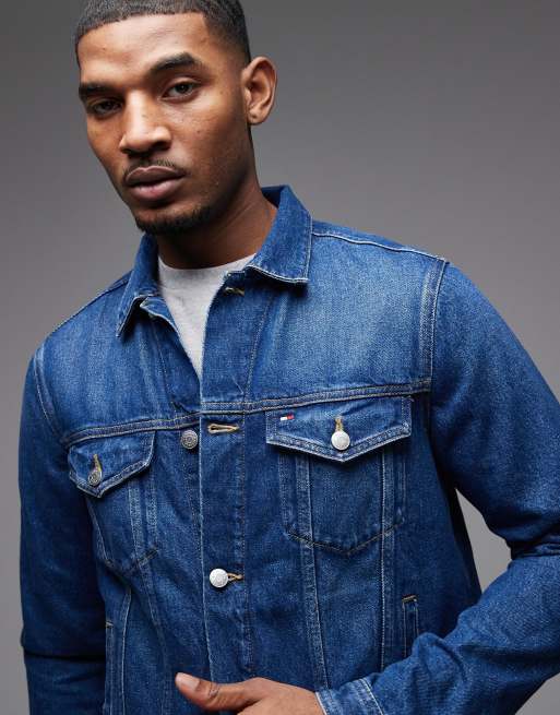 Tommy Hilfiger - Veste en jean style camionneur - Bleu moyen délavé, 5 de 5