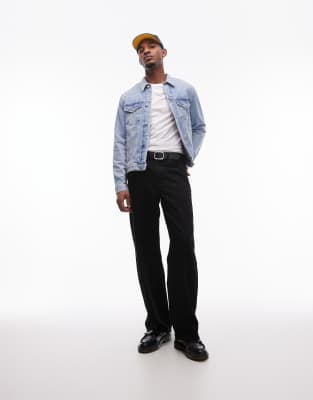 Tommy Hilfiger - Veste en jean style camionneur - Délavage moyen-Bleu