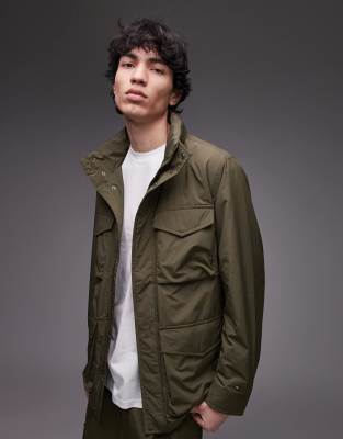 Tommy Hilfiger - Veste imperméable pliable style militaire - Vert olive