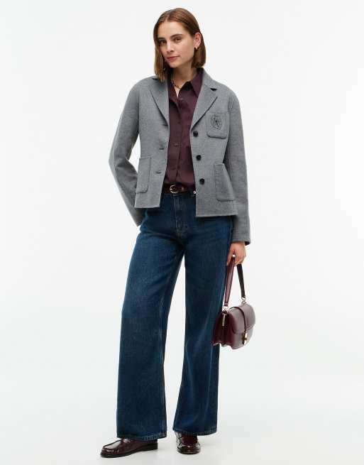 Tommy Hilfiger veste slim à simple boutonnage en mélange de laine grise, 2 de 6