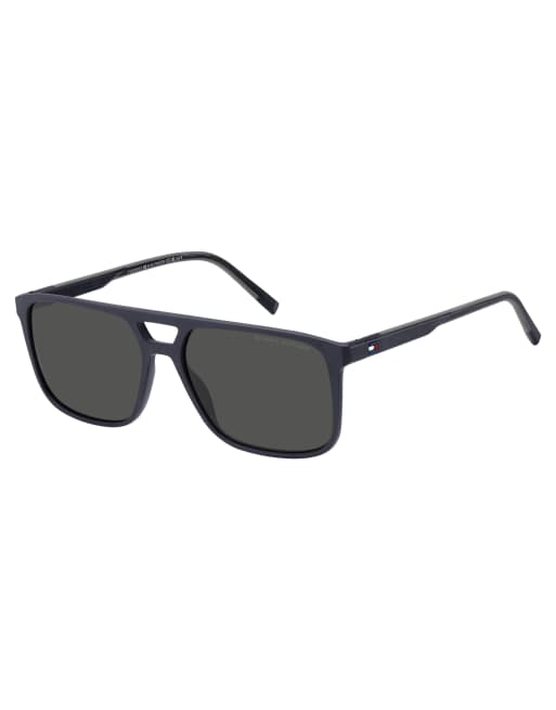 Tommy Hilfiger - Vierkante zonnebril in blauw/grijs, 2 van 3