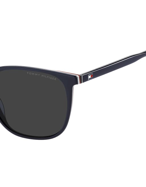 Tommy Hilfiger - Vierkante zonnebril in blauw , 3 van 3