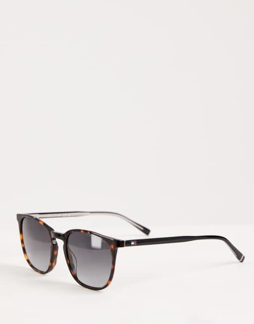 Tommy Hilfiger - Vierkante zonnebril in havana bruin, 2 van 3