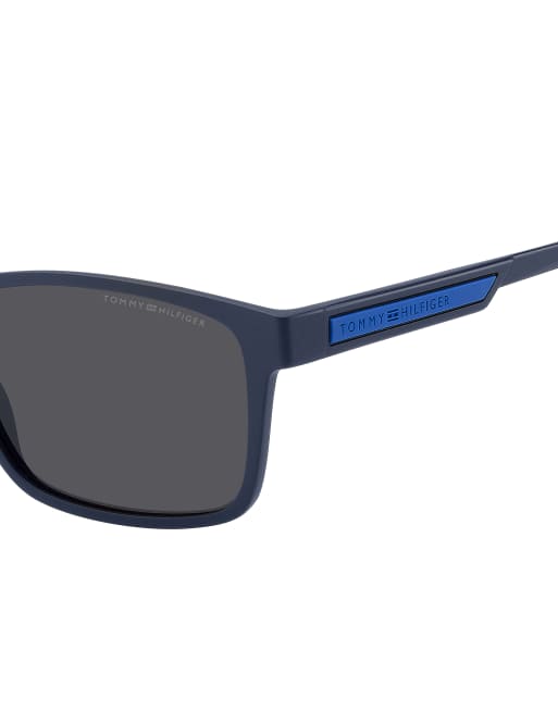 Tommy Hilfiger - Vierkante zonnebril in mat blauw, 3 van 3