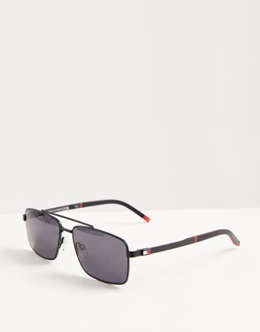 Tommy Hilfiger - Vierkante zonnebril in matzwart, 2 van 3