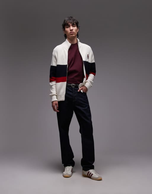 Tommy Hilfiger – Vit, blockfärgad tröja med dragkedja och emblem, 2 av 5