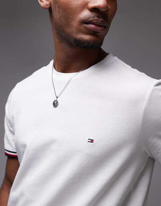 Tommy Hilfiger – Vit t-shirt med kantrand, 2 av 4