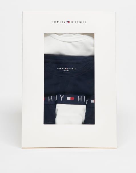 Tommy Hilfiger – Vitt och marinblått set med t-shirts och boxershorts i 5-pack - view 1