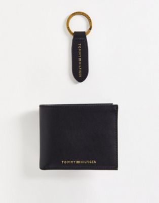 Tommy Hilfiger wallet and key fob set in black