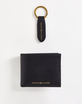 Tommy Hilfiger wallet and key fob set in black