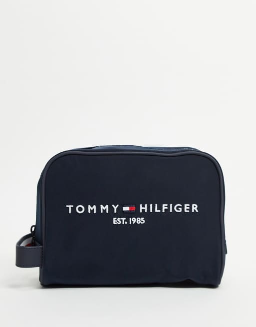 Tommy Hilfiger wash bag with established logo in navy ASOS