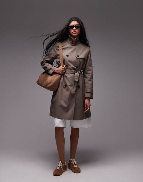 Tommy Hilfiger – Wasserabweisender Trenchcoat in Khaki mit schmalem Schnitt - view 1