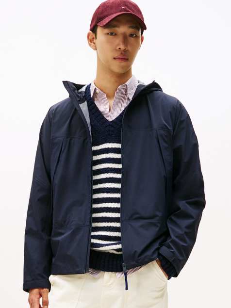 Tommy Hilfiger – Wasserdichte, verstaubare Funktionsjacke aus Ripstop in Dunkelblau - view 1