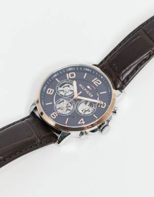 brown leather tommy hilfiger watch