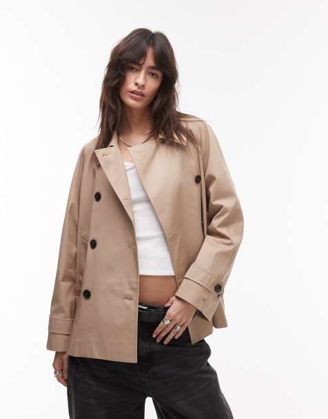 Tommy Hilfiger Water repellent short trench coat in khaki - view 1