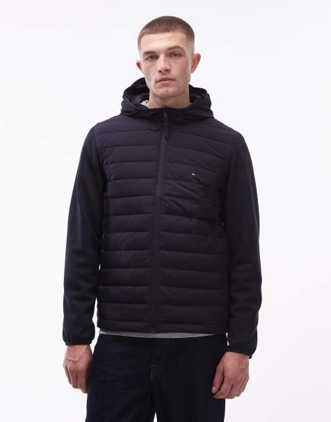 Tommy Hilfiger – Wattierte Performance-Jacke in Marineblau mit Kapuze - view 1
