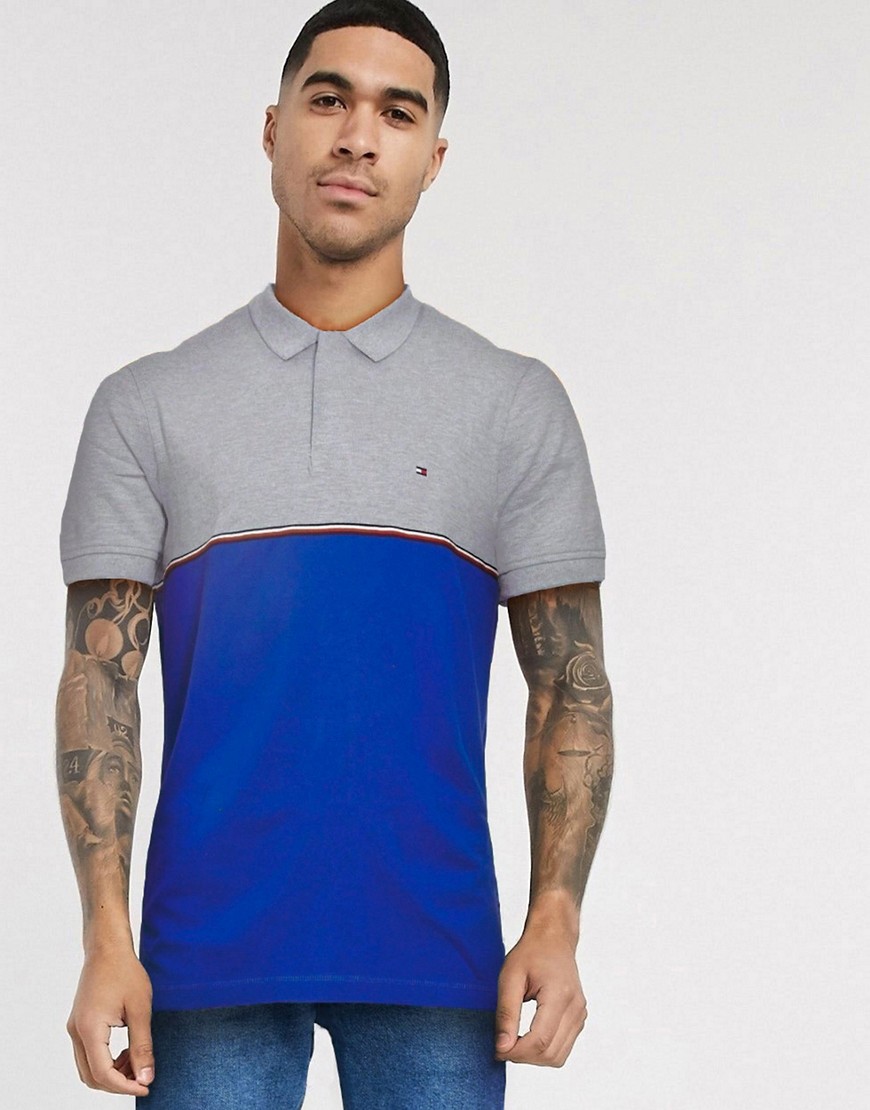 Tommy Hilfiger wcc colorblock rugby reg polo shirt-Blue