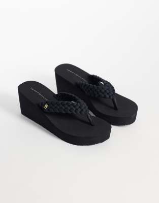  wedge braided flip flop 