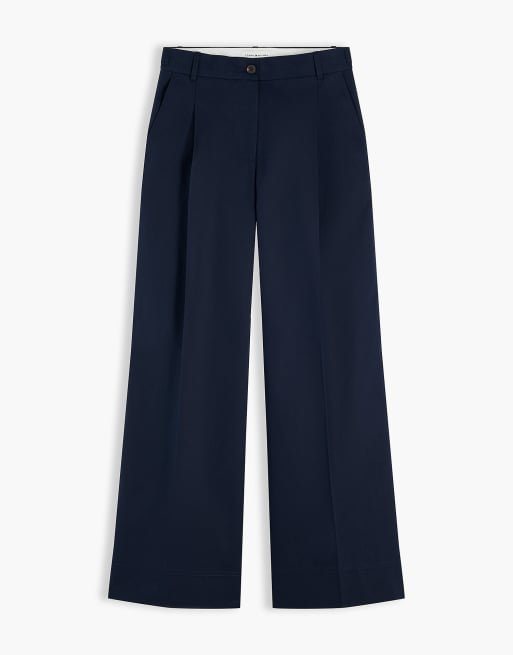 Tommy Hilfiger – Weit geschnittene Chinohose in Dunkelblau mit Logo-Stickerei, 5 von 6