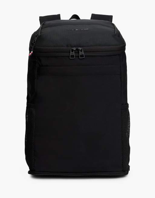 Tommy Hilfiger – Wendbarer Rucksack aus Stoff in Schwarz mit Logo