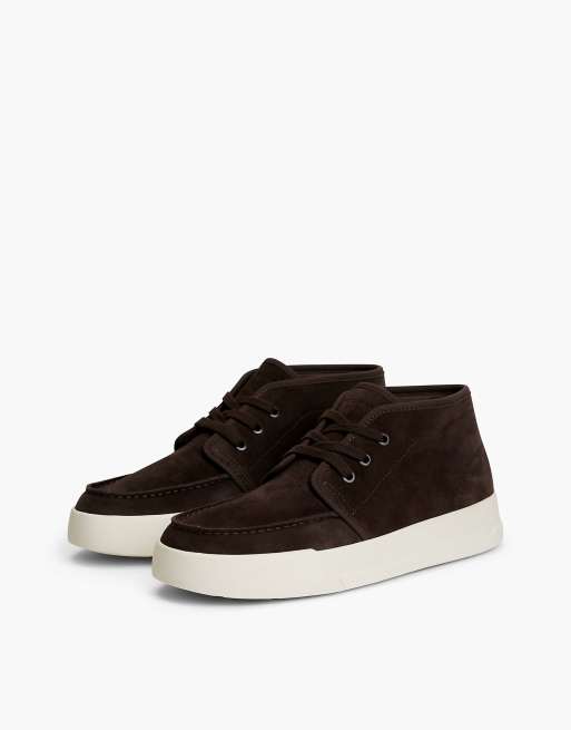 Tommy Hilfiger Wildleder-Mid-Top Chukka-Court-Sneaker in Schokobraun, 2 von 7