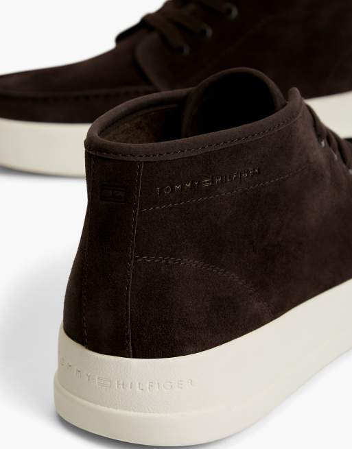 Tommy Hilfiger Wildleder-Mid-Top Chukka-Court-Sneaker in Schokobraun, 6 von 7