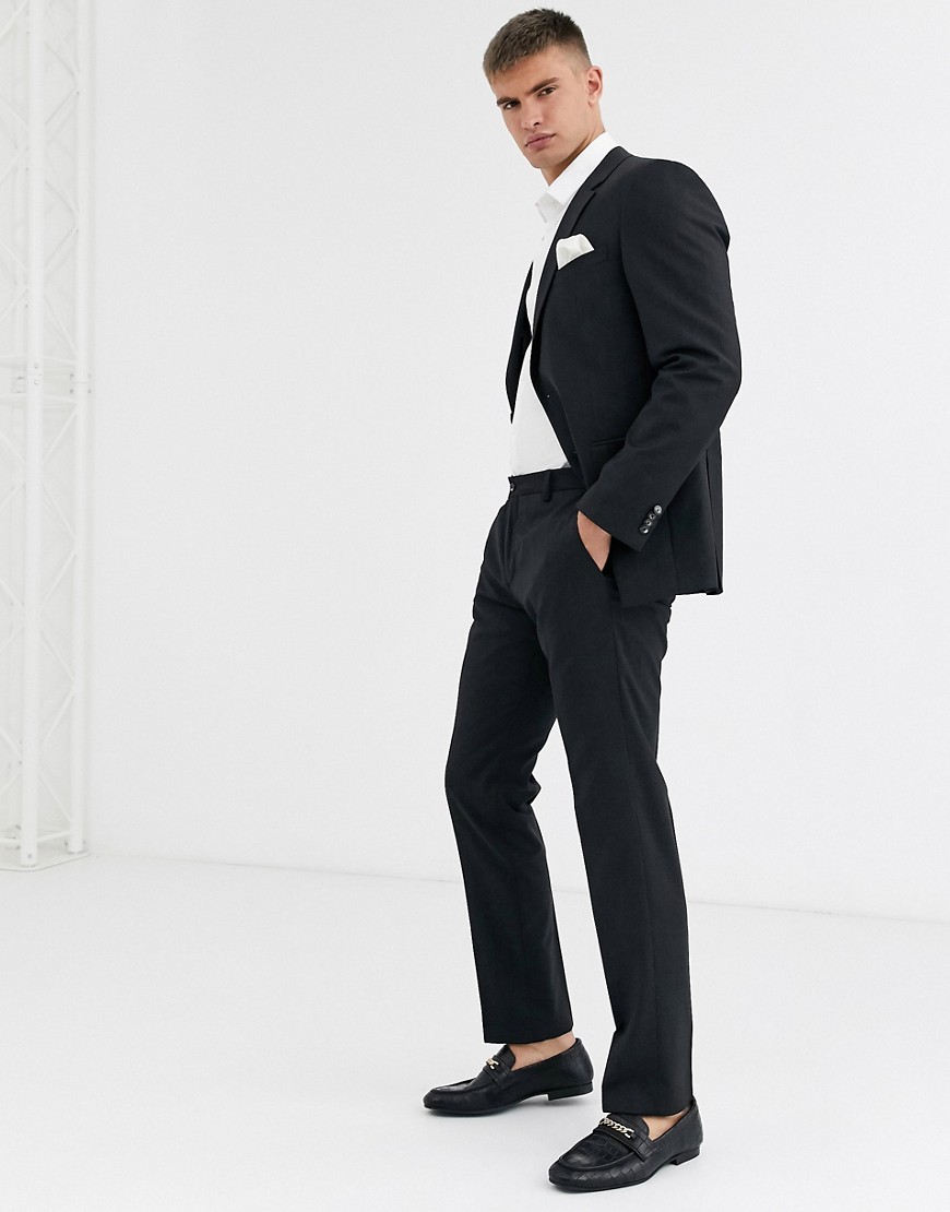 Tommy Hilfiger will extra slim suit trouser-Black