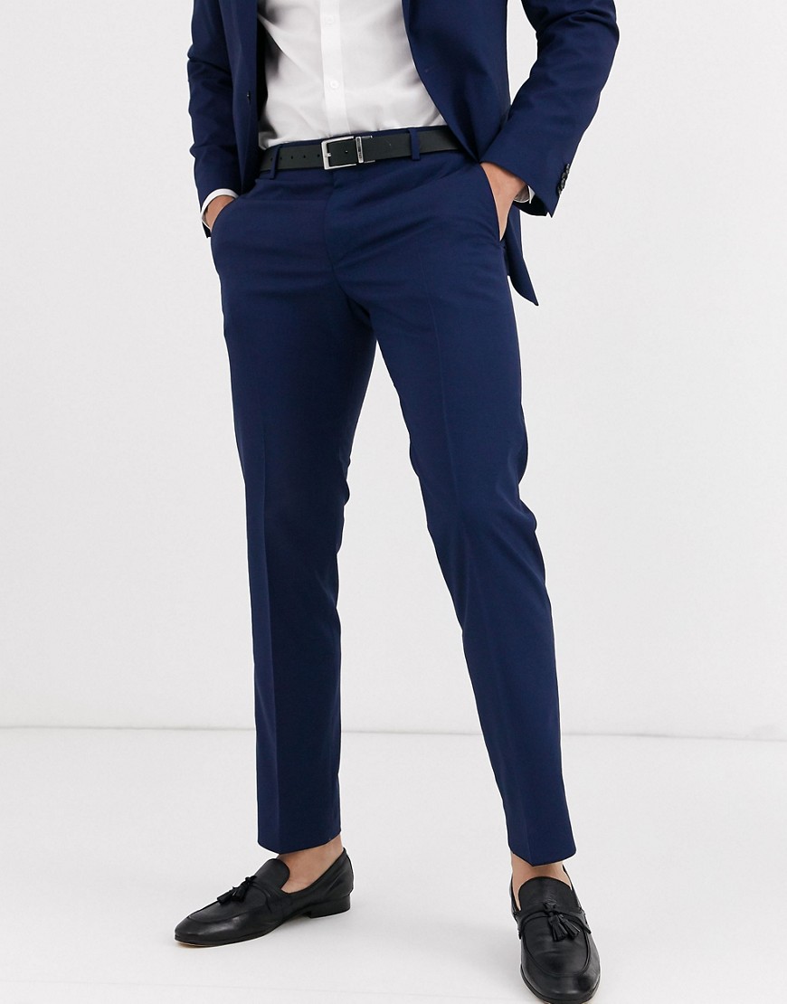 Tommy Hilfiger – Will – Kostymbyxor med extra smal passform-Marinblå