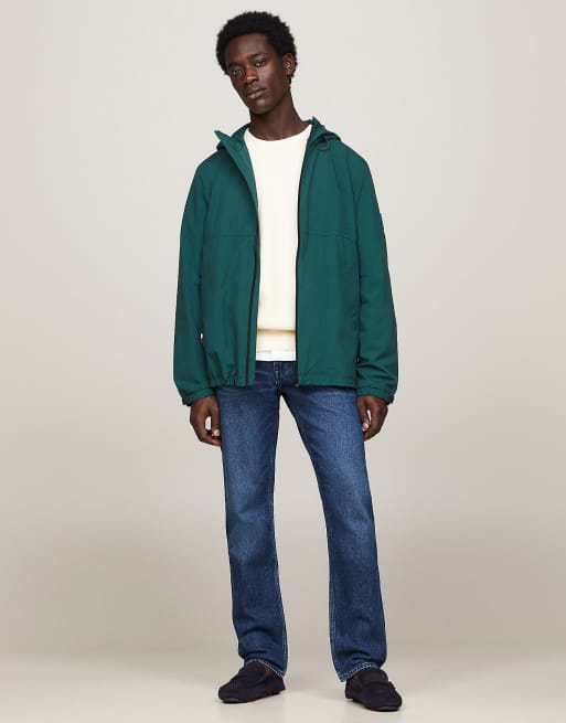 Tommy hilfiger best sale green windbreaker